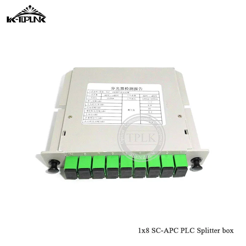 FTTH PLC сплиттер 1*8 SC APC кассета Сплиттер Волоконно оптическая коробка CATV карты