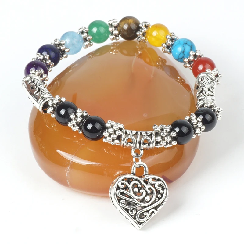 Браслеты из 7 чакр радужные бусины натурального камня браслет для любви шармы в