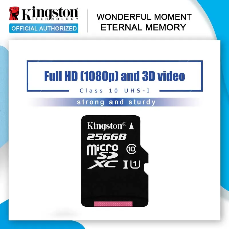 100% оригинальная Micro SD карта Kingston 32 Гб 64 microsd 128 ГБ 16 256 microsdxc класс 10 Флэш-карта