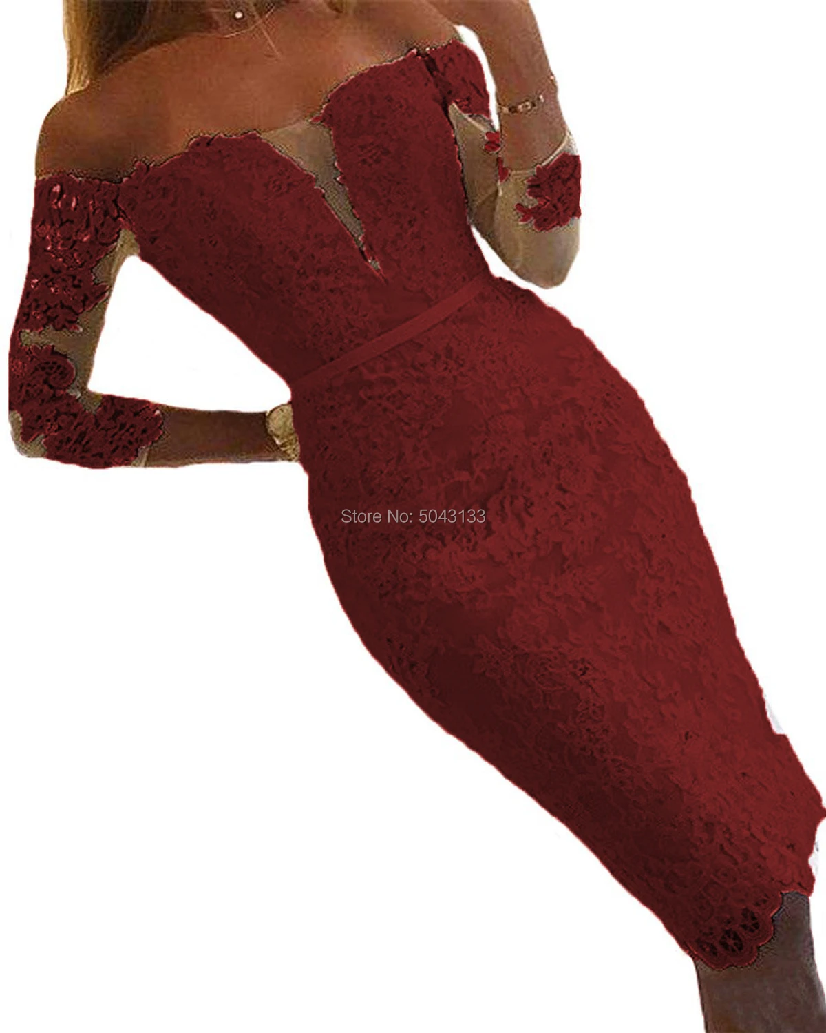 

Sexy Off The Shoulder Short Prom Dresses Lace Applique Party Evening Gowns Long Sleeve Prom Gown