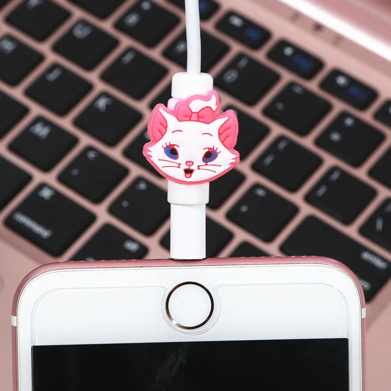 FFFAS мультфильм кабель протектор организовать Зарядное устройство USB устройство для сматывания кабеля для Apple IPhone 4 5 5S 6 6s 7 8 X Plus кабель защиты украшения - Цвет: Model A