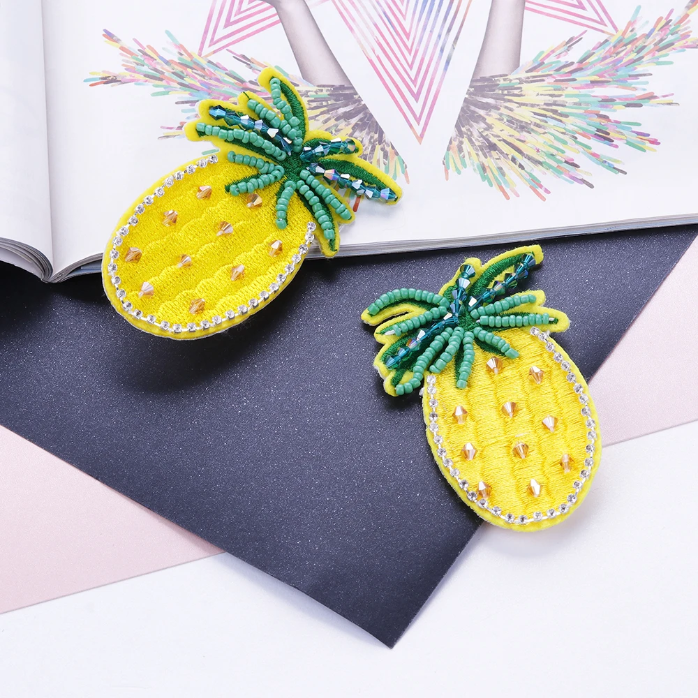 Женская Брошь ALLYES желтая из бисера в виде ананас кристаллов для костюма|pins and