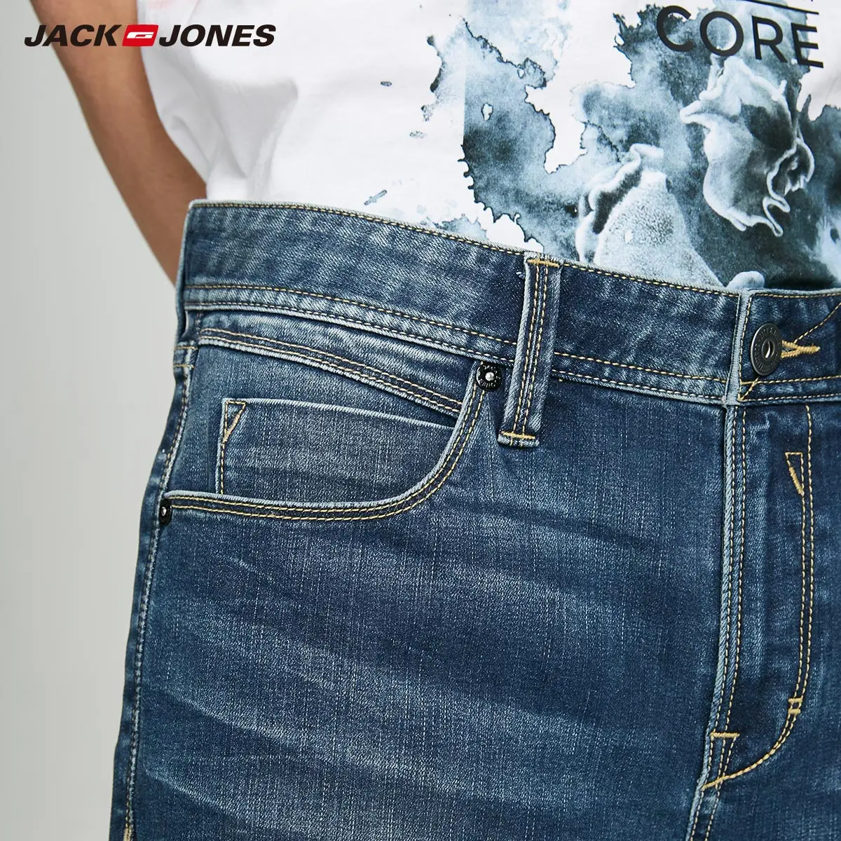 JackJones мужские весенние и летние узкие джинсовые шорты | 218243516|Мужские джинсы|