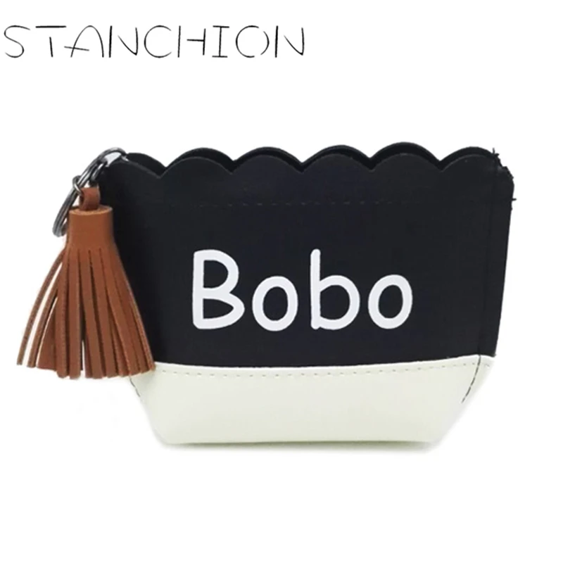 Кожаный мини кошелек с кисточками для женщин и девочек|Кошельки монет| |