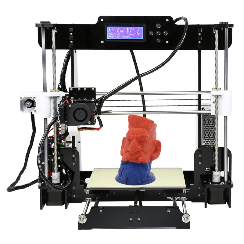 Anet A8 Авто дешевый 3d принтер 0 4 мм экструдированная машина с форсункой Reprap I3 Prusa DIY