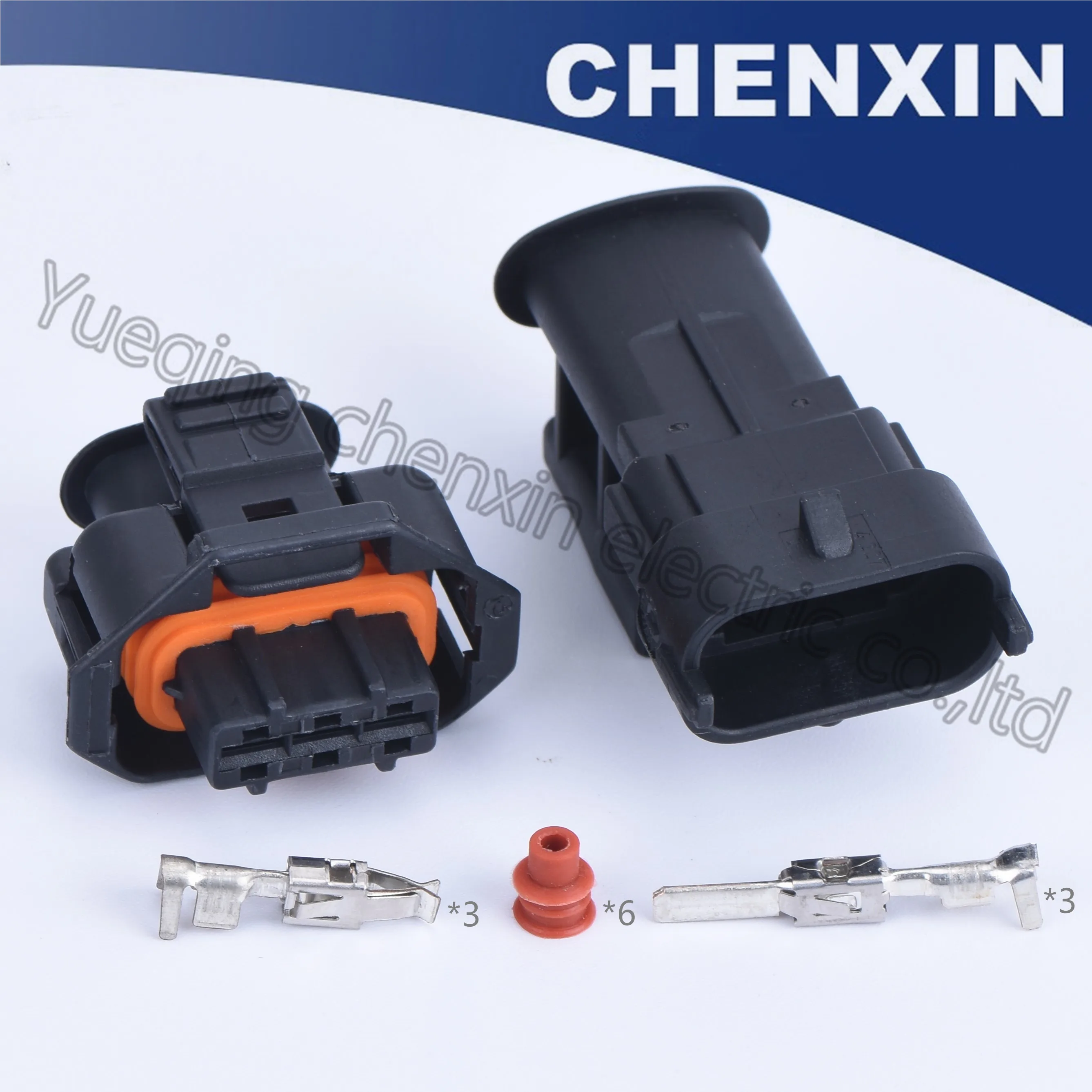 

Black 3 pins car waterproof auto connectors plastic wire cable plug (male and female) 3.5 for efi nozzle 1928403968 1928404227