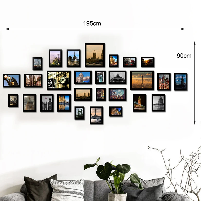28 Pcs Nordic Style Photo Frame For Wall Art Picture Cheap Frames Set for Living Room Sofa background | Дом и сад