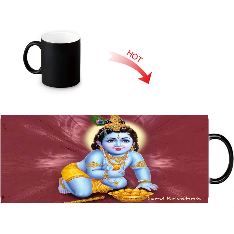 Заказная Термокружка Hinduism Lord Krishna с принтом молочное пиво кофе керамические