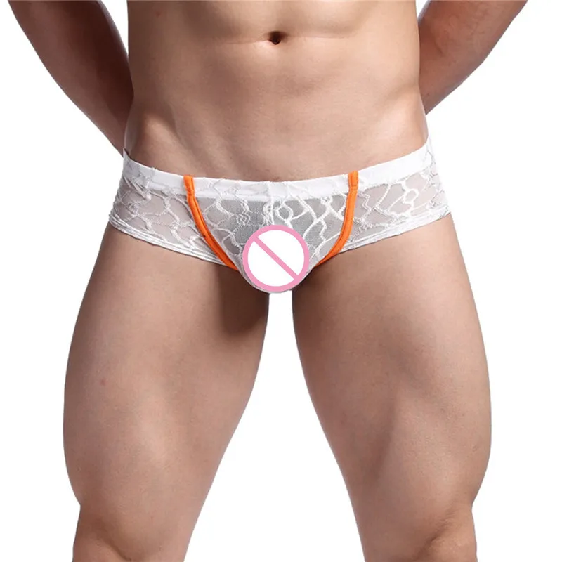 Цветные мужские боксеры сексуальные маленькие дышащие трусы кружевные