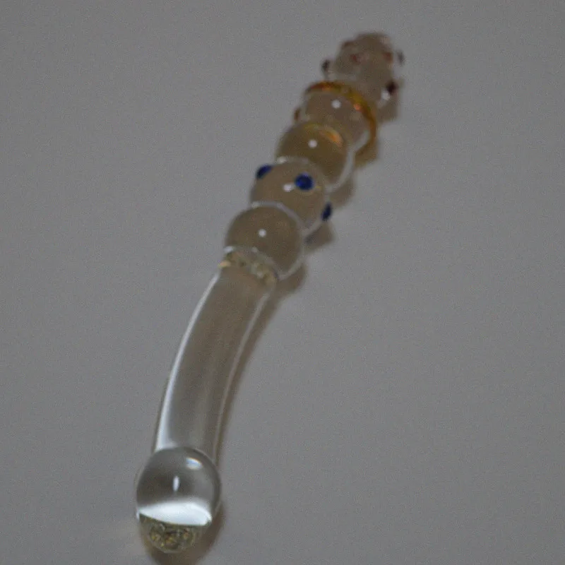 Фаллоимитаторы с длинным стеклом пенис анальные бусины Анальная пробка игры для