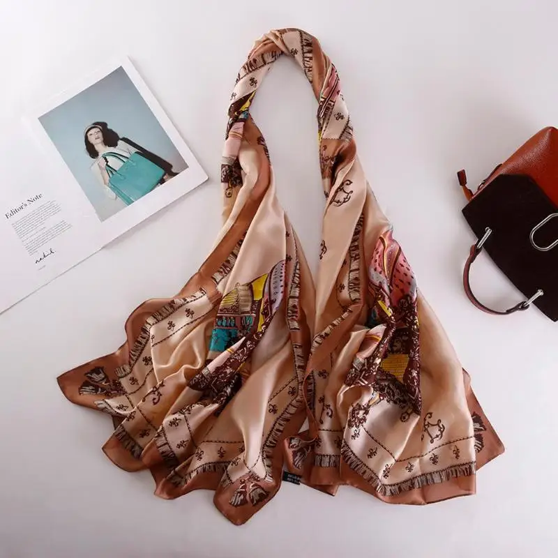 Autumn Fashion Women Warm Shawl Floral Print Rectangular Scarf Casual Decoration Accessories Gift Sweet | Аксессуары для одежды