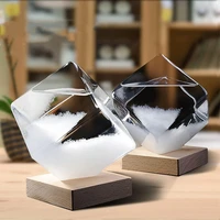 eather forecast crystal pear shape bottle drop storm art decor souvenir water cube glass decoration christmas gift
