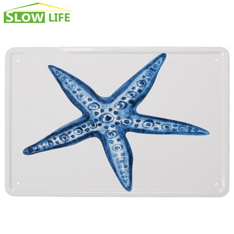 2019 Морская звезда отель дом стена в скандинавском стиле Декор металлический знак