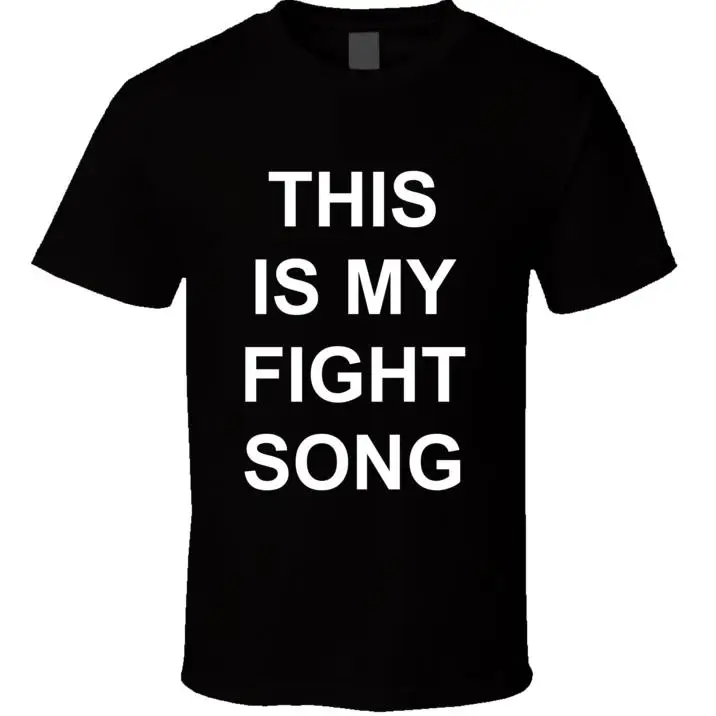 

This Is My Fight Song Letters Print Women Tshirts Cotton Casual Funny t Shirt For Lady Top Tee Hipster Black Drop Ship H-75