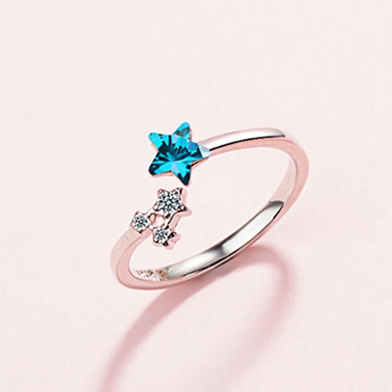 Модные блестящие звезды указательные пальцы литературные женские маленькие