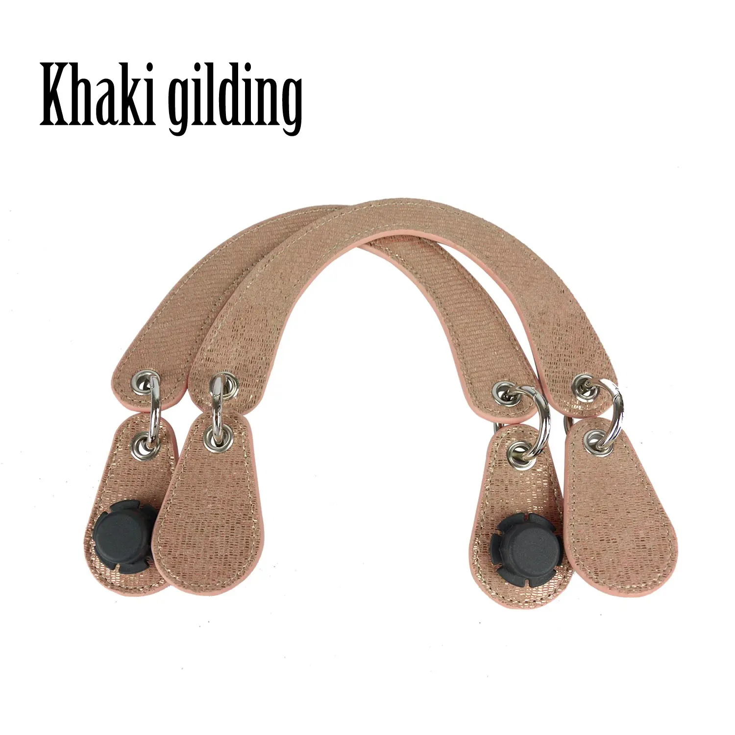 khaki gilding Новые изогнутые кожаные съемные капли для пояса ручка для классического мини Obag Huntfun квадратная сумка городской шик женская сумка O сумка - Цвет: khaki gilding