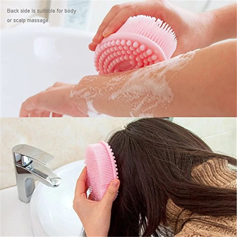 1 шт. детская силиконовая щетка для мытья шампуня|baby bath brush|bath brushbath cleaning brush |