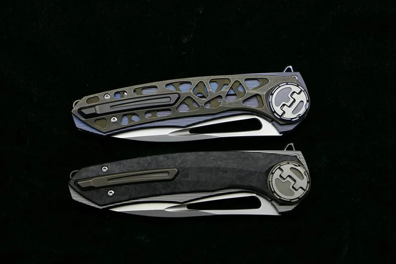 VENOM гарпун M390 сталь Титан CF Флиппер Складной нож Открытый Отдых Охота Выживание Карманный Кухня Фрукты Ножи Инструмент повседневного ношения