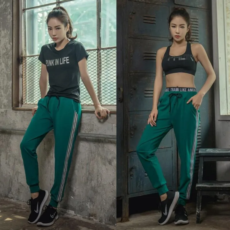 Новый женский набор для йоги бега фитнеса ropa deportiva mujer хлопковый костюм из 3