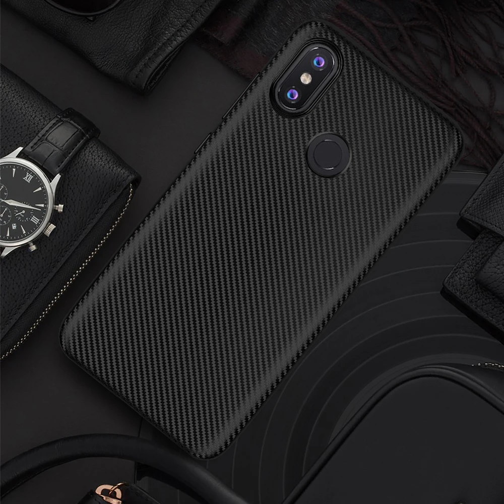 Heyytle Carbon Fiber Soft Case For Xiaomi Redmi Note 5 6 7 Pro 4X Mi 8 A1 A2 Ultra Thin TPU Shock Cover Pocophone F1 Cases |