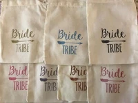 12pcs bride tribe muslin wedding bachelorette hangover bridal shower recovery survival kit favor gift bags party candy pouches