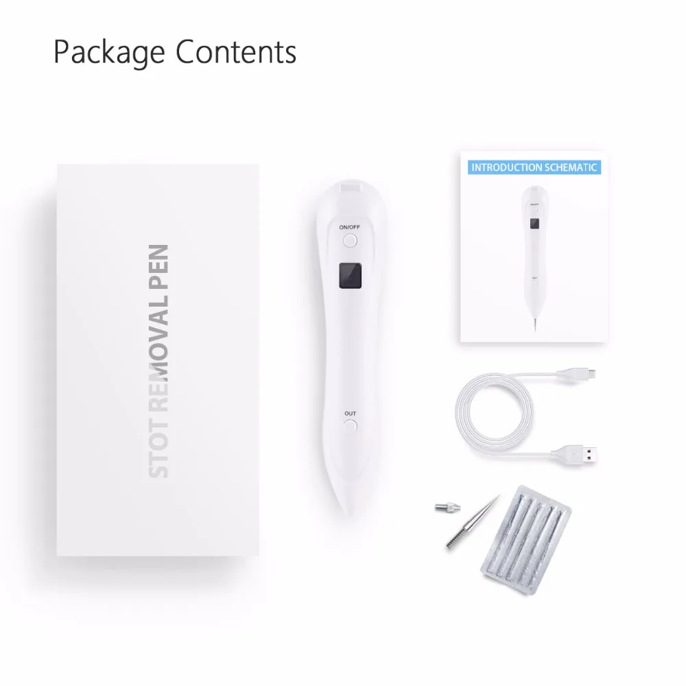 Xpreen Rechargeable Mole Freckle Dark Spots Tattoo Wart Removal Pen Skin Tag Spot Eraser Pro Beauty Sweep Kit |
