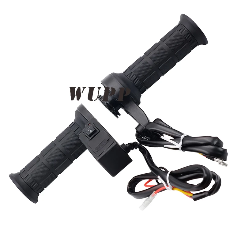 WUPP Motorcycle Grips 12V Hot Heated Electric Handle Grip 22MM Warmer Handlebar With Blue Voltmeter 5V 2.1A USB Port Outlet | Автомобили и