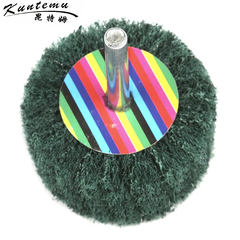 

10PCS Scouring Pad Polishing Head With Shank For Wood Metal Polishing