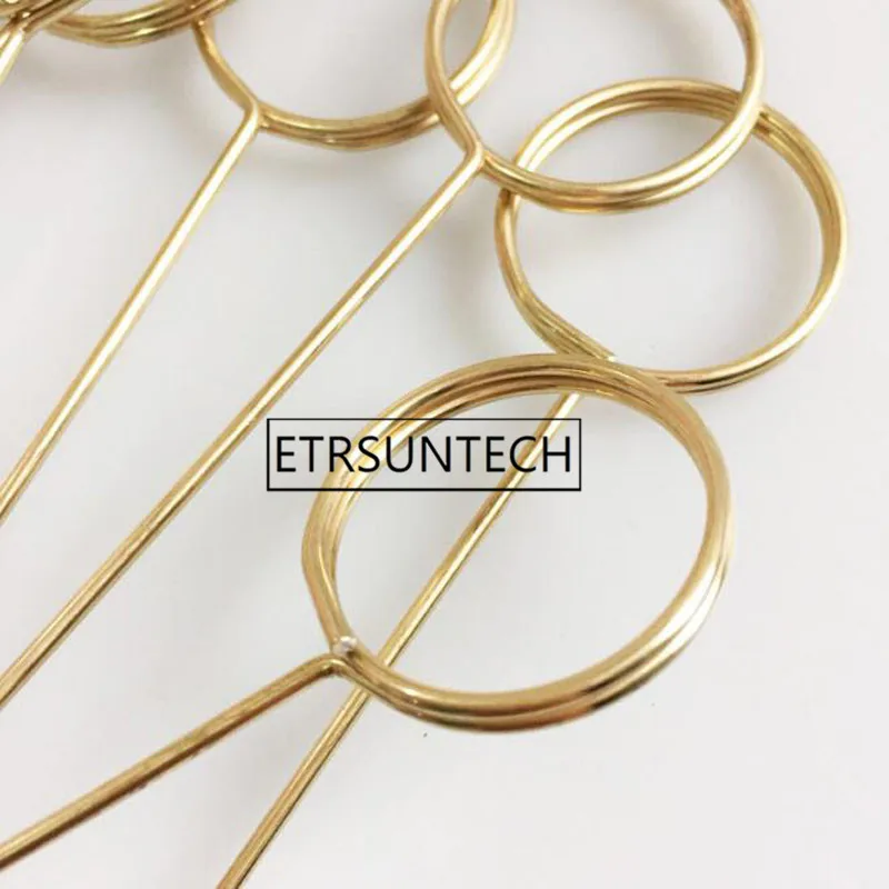 200 шт. цветочный букет подарочные держатели для карт Золотое круглое сердце