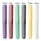 6 цветов Профессиональная расческа для стрижки волос расчески для салона Flattop Парикмахерская антистатические пластиковые инструменты для ухода за волосами