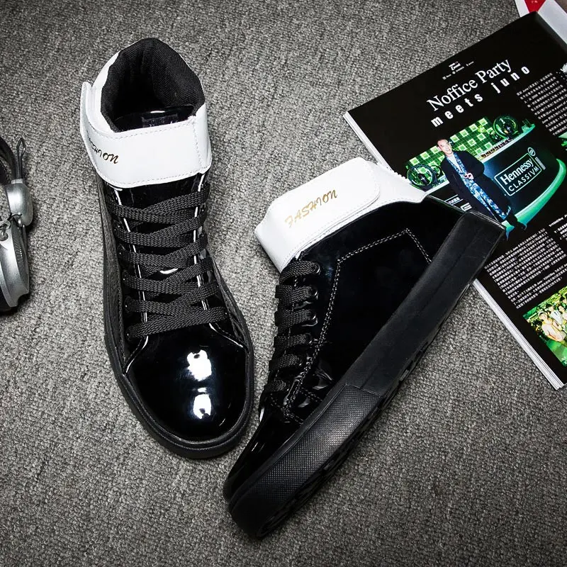 Comecore PU кожаная спортивная обувь мужские кроссовки Мужская Беговая высокие Sepatu Pria