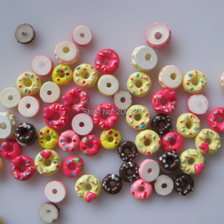 #4 30 шт. милый микс небольшой пончик форма ногтей смолы украшения outlook | Красота и