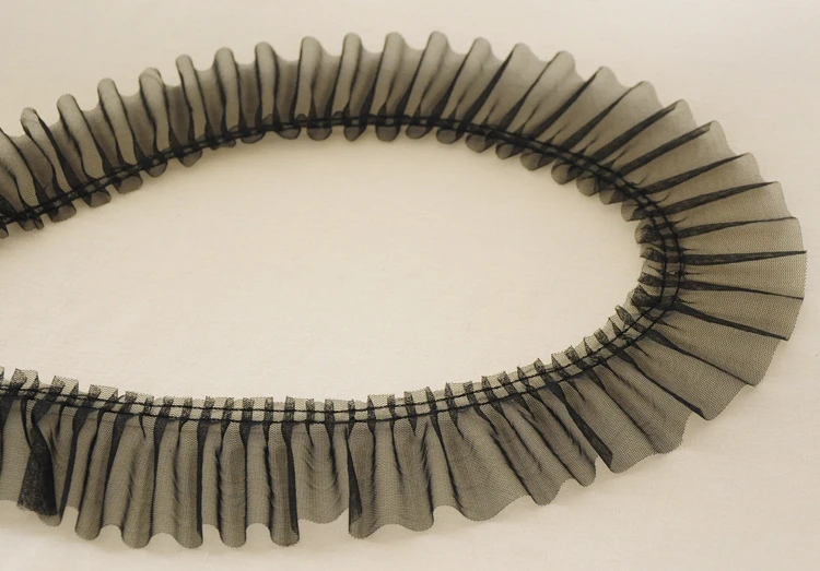 Разноцветная сетчатая пряжа плиссированная кружевная отделка марля для