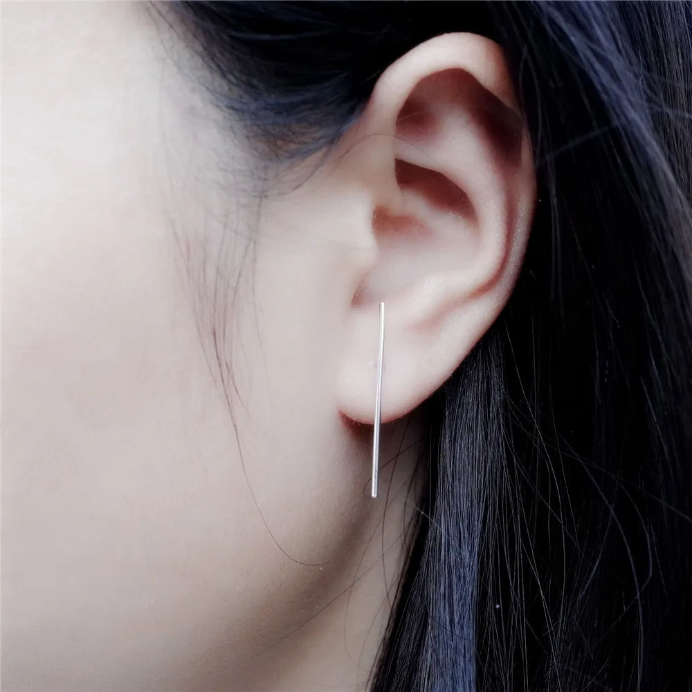 Женские длинные серьги гвоздики Flyleaf ювелирное изделие из стерлингового серебра