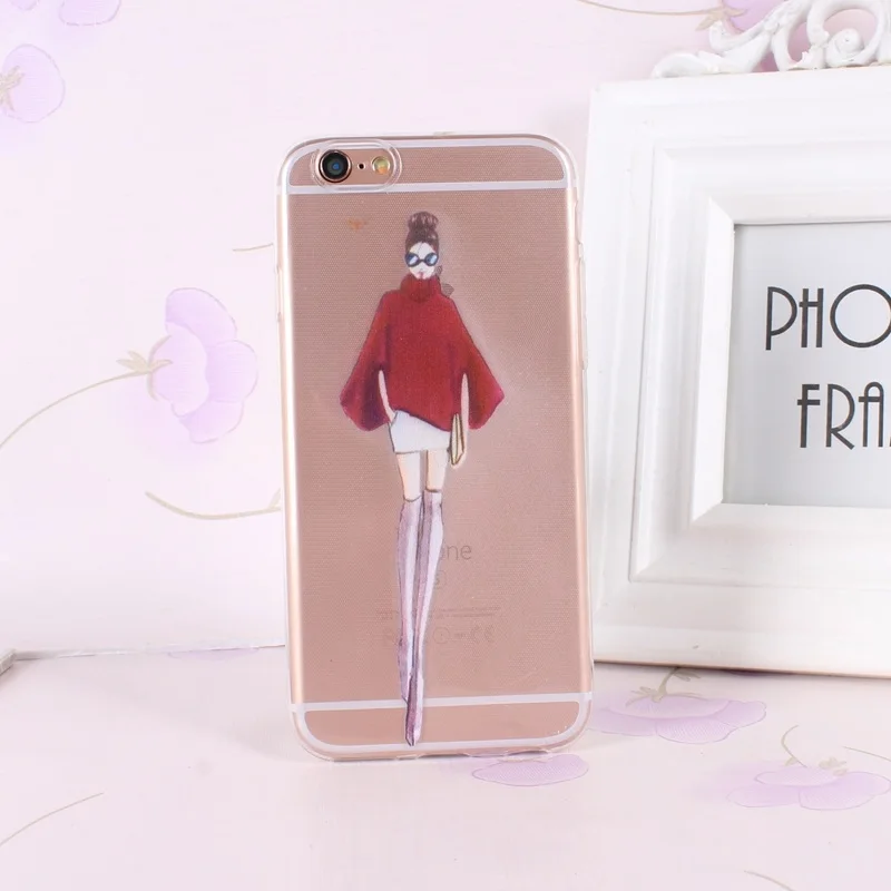 Phone Case For iPhone 7 8 Cases Soft TPU Travel Party Girls Pattern Cover 5 5s se 6 6s Silicone Shell Coque Capa |