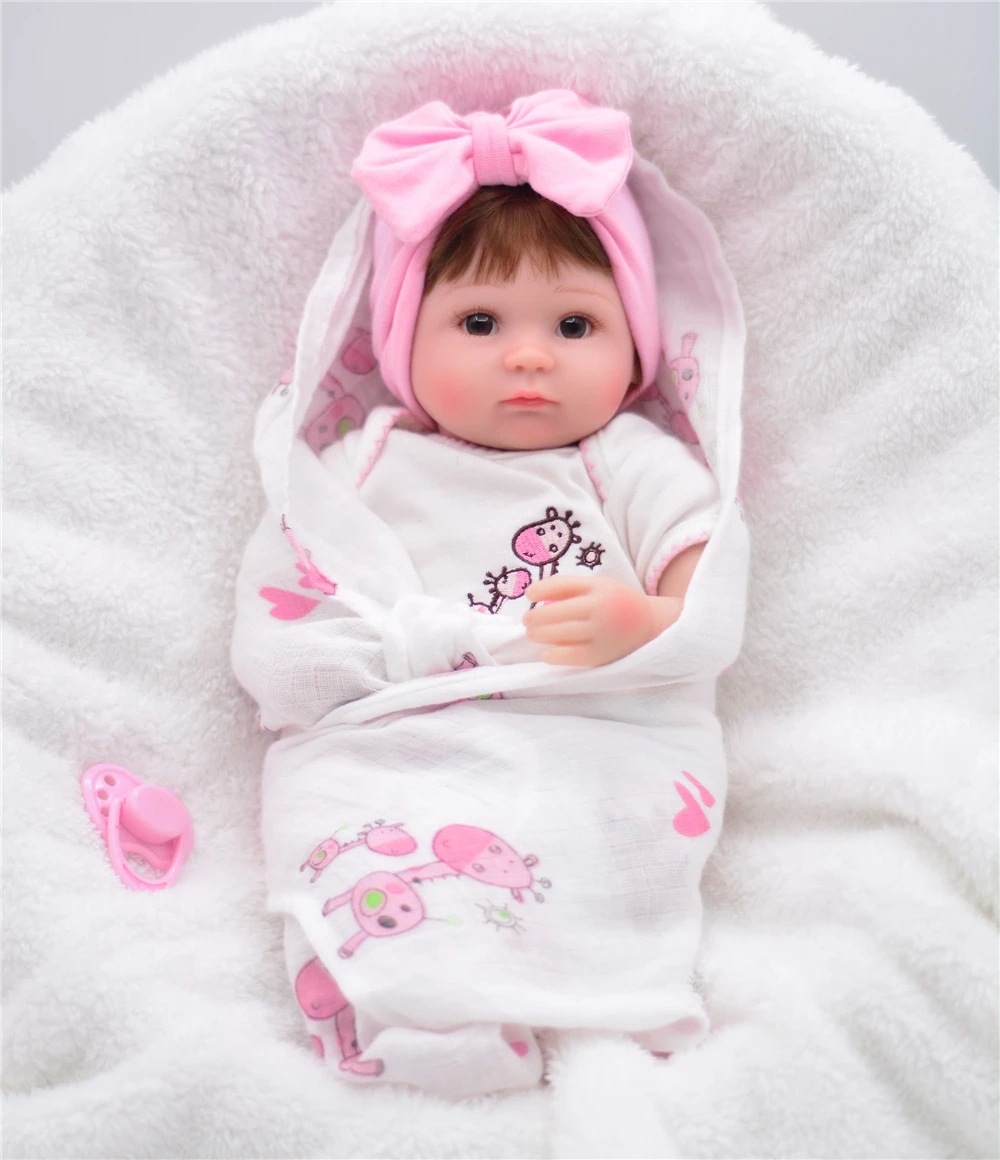 Подходит для детей 40 см силиконовая кукла новорожденных девочек мягкая живая