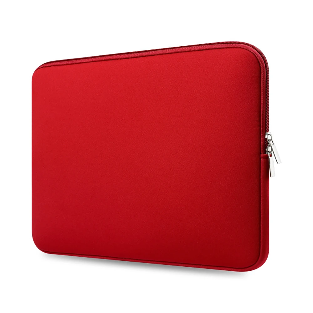 Чехол для ноутбука на молнии, сумка для Macbook Air 13 Pro 13 retina 11 12 13 14 15 15,4 дюймов, сумка для ноутбука с сенсорной панелью 15,6 - Цвет: Красный