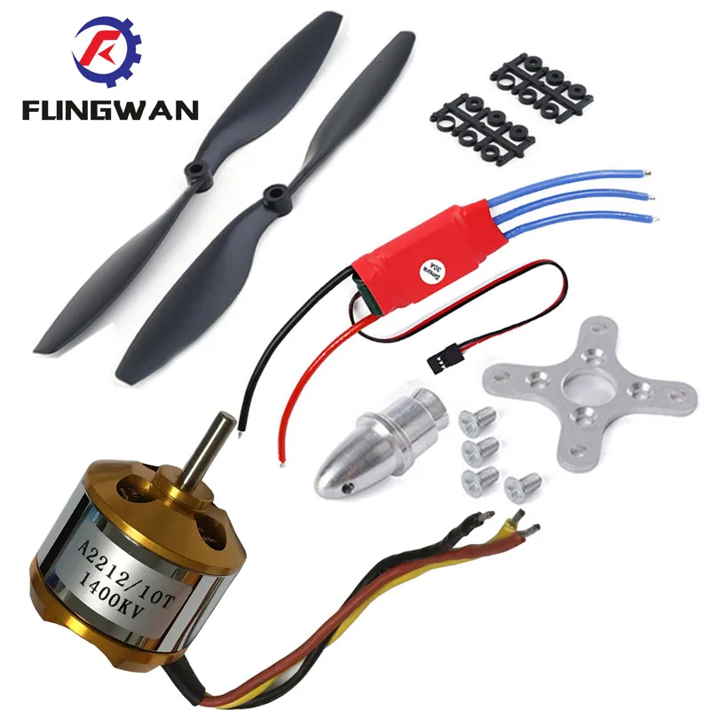 A2212 1000KV 2200 бесщеточный Outrunner двигатель + SimonK 30A ESC 1045 пропеллер (1 пара)