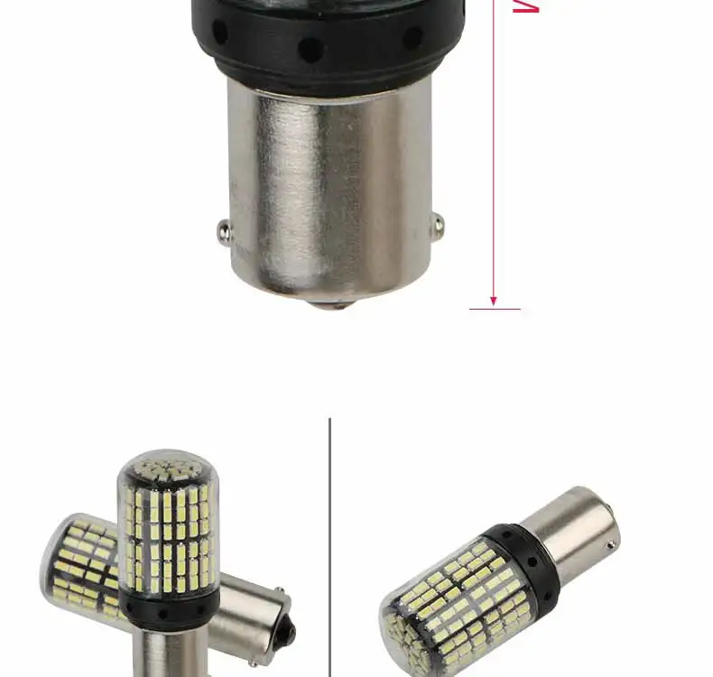 Комплект из 2 предметов, с can-bus S25 1156 BA15S p21w BAU15S py21w T20 светодиодный 7440 W21W W21/5 Вт светодиодный лампы 3014 144smd автомобилей указатели поворота фонарь стоп-сигнала