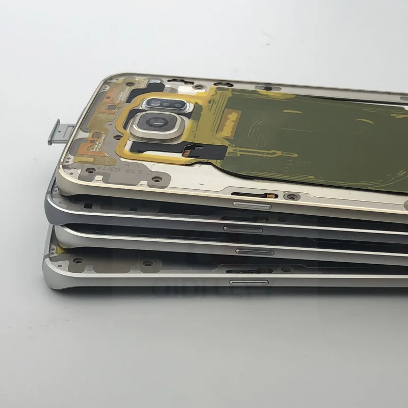 S6 Edge Задняя крышка батареи передняя средняя рама для Samsung Galaxy S6 Edge G925 G920F G9250 полный корпус