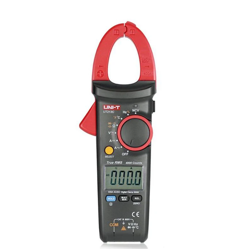 UNI-T UT213A UT213B UT213C 400A AC DC Цифровой клещи напряжение сопротивление емкость мультиметр Авто Диапазон multimetro Dio