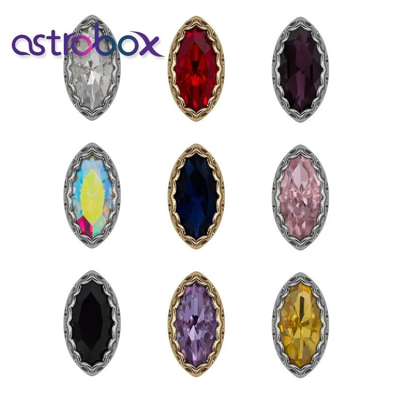 Стразы для шитья с кристаллами Astrobox Navette стразы острым задним стеклом свадебного