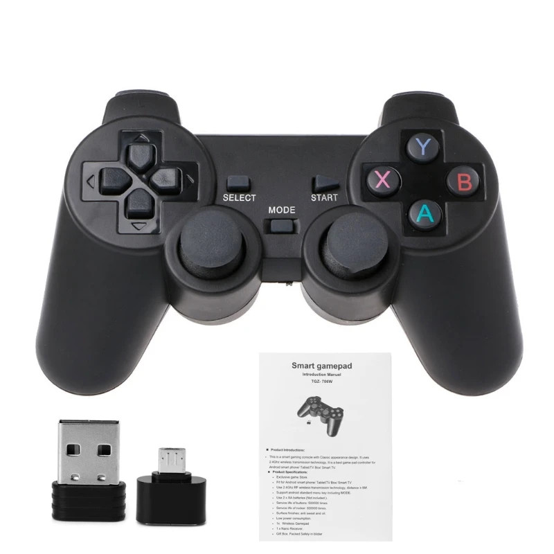2 4G Беспроводной игрового джойстика геймпад с Micro USB адаптер конвертера OTG для PS3