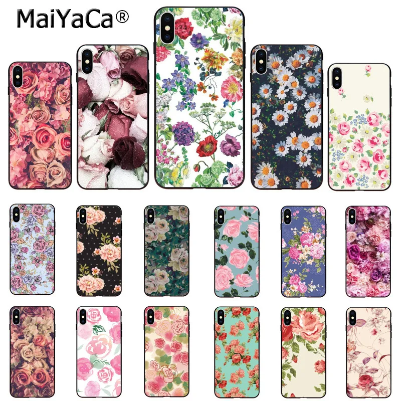 Новинка Забавный чехол MaiYaCa для телефона крышка с пионами Sunflowe роза ромашка слива