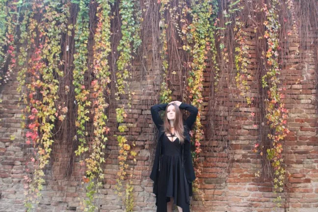 Женское готическое асимметричное платье сексуальное с v-образным вырезом без