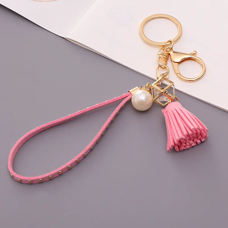 Black Leather Creative Key Chain DIY Pendant Fit For Bag Charms Purse Girl | Украшения и аксессуары