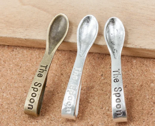 

30pcs Charm the Spoon pendant48x9x8mm 4.8g Antique silver Handmade bracelet necklace Jewelry Making DIY Supplies Alloy trinket