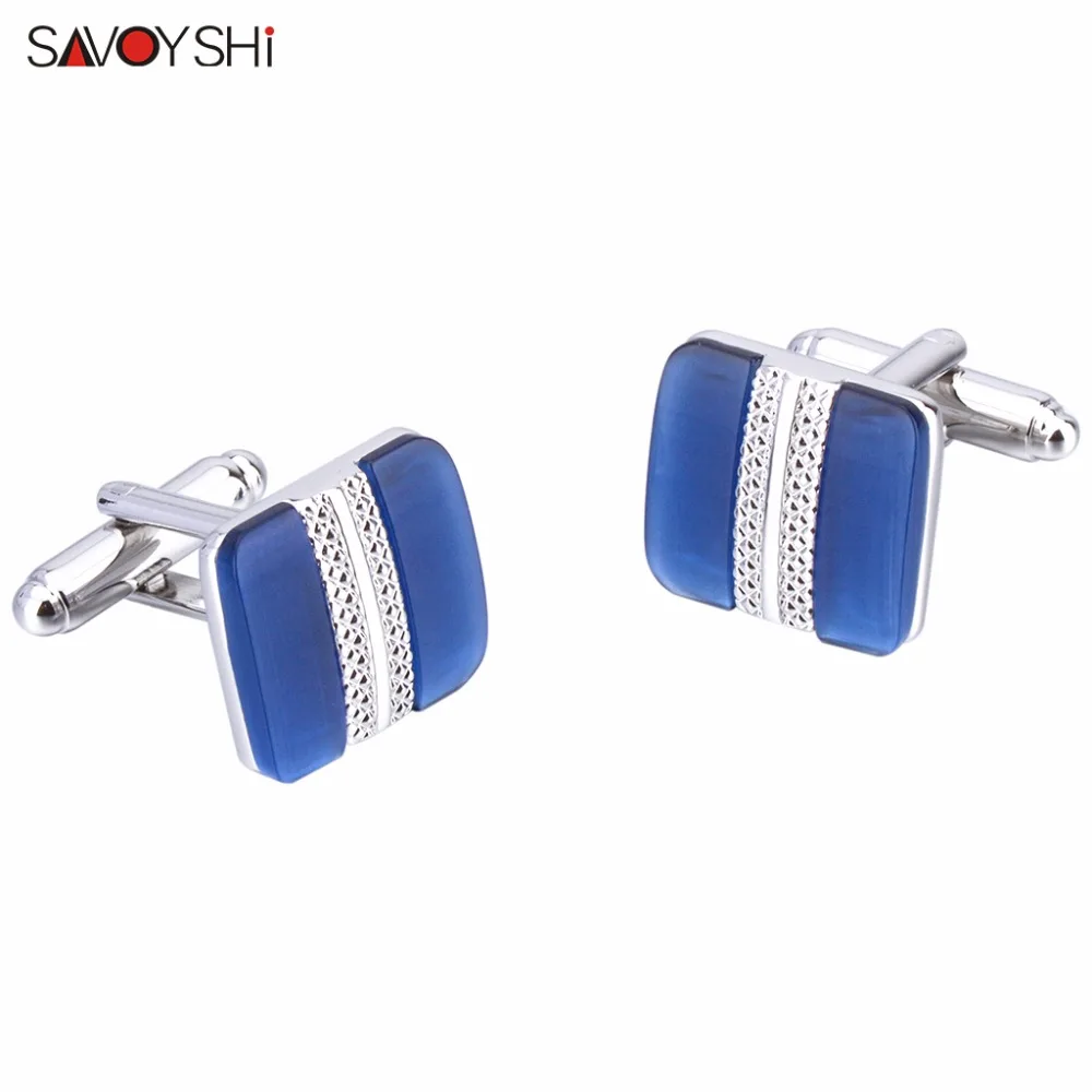 Роскошные фирменные запонки SAVOYSHI с камнями в форме кошачьего глаза высокое