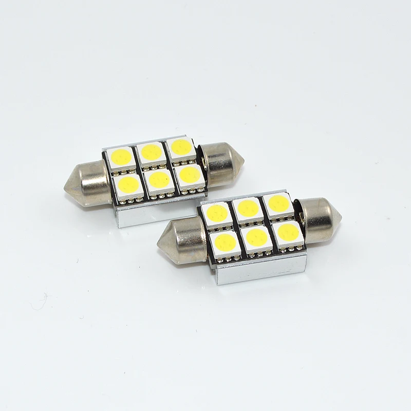 5 шт. 36 мм C5W C10W CANBUS без погрешности Festoon 6 led Автомобильный светильник номерного