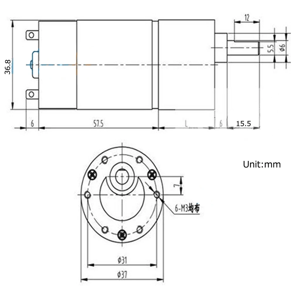 Bringsmart JGB37-555B мотор-редуктор постоянного тока 12 В диск АЦП мини-мотор с кодировочной платой микроскоростной измерительный мотор